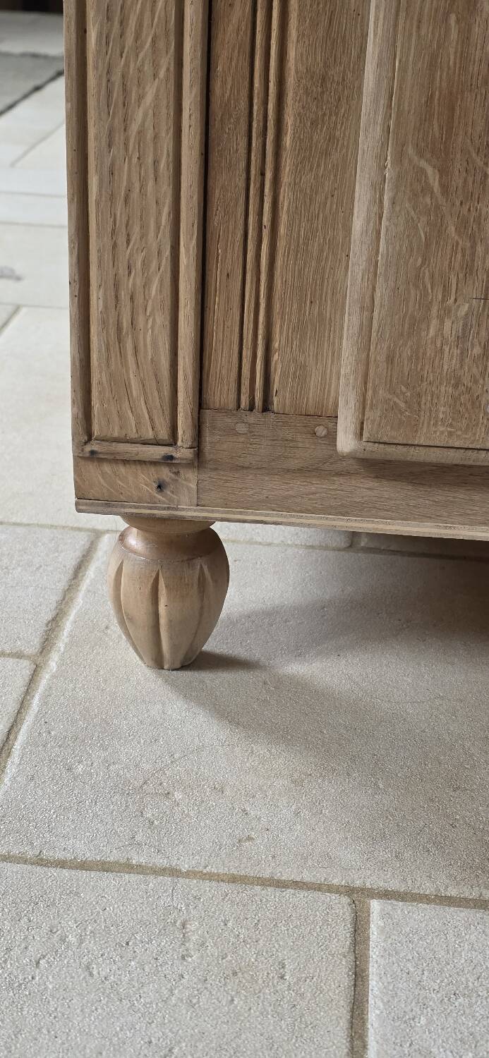 Vintage raw oak secretary