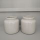 Duo of stoneware pots