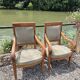 Pair of armchairs with Empire Restoration handles 1900s