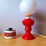 Ceramic and opaline lamp 1970.