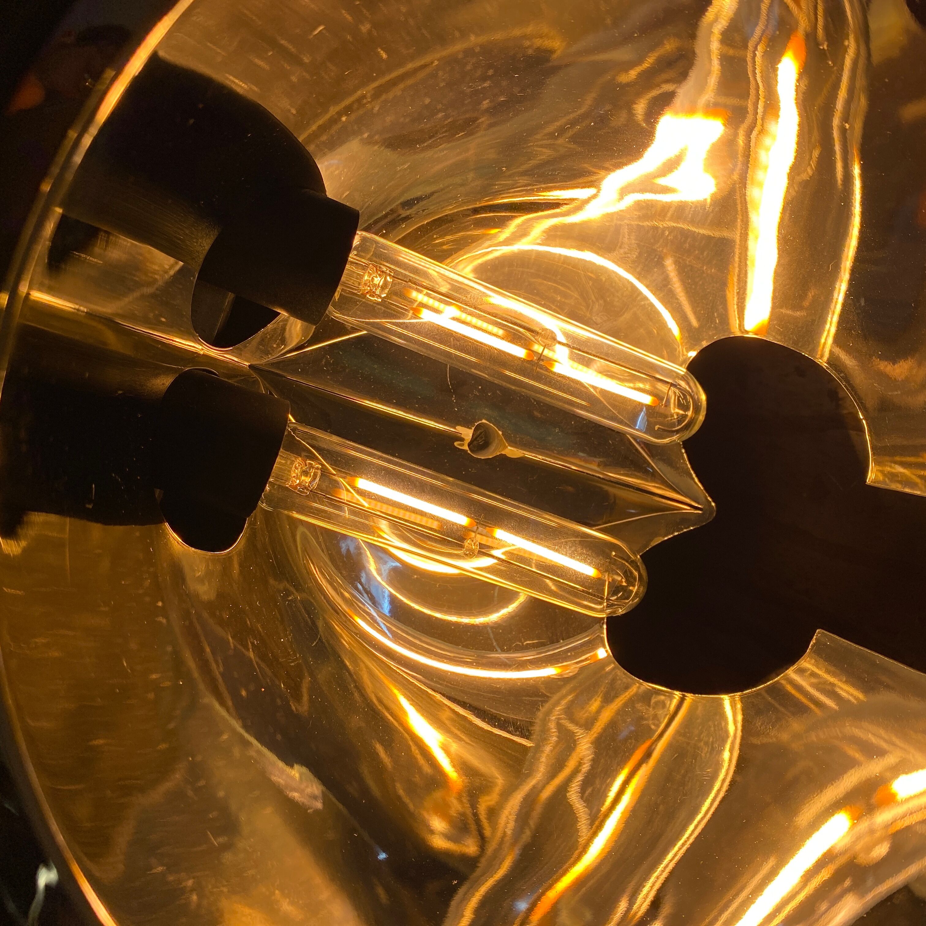 Copper ball lamp circa 1970