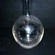Antique acid-etched crystal carafe - 1900 rococo and foliage decor - 23cm