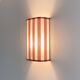 Pair of terracotta striped fabric wall sconces
