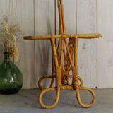 60s rattan magazine holders with trays