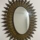 Énorme miroir Soleil en fer forgé années 50
