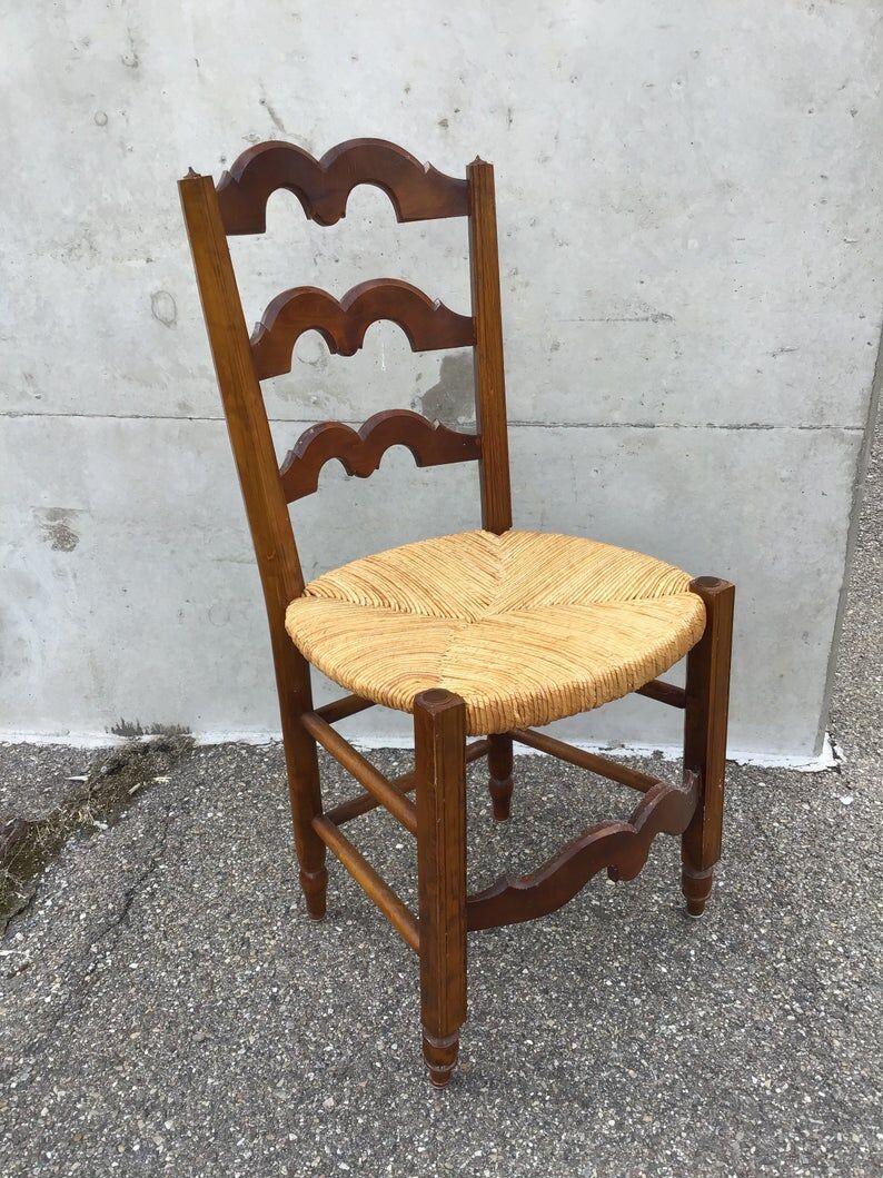 Set of 8 vintage 1930s French chairs