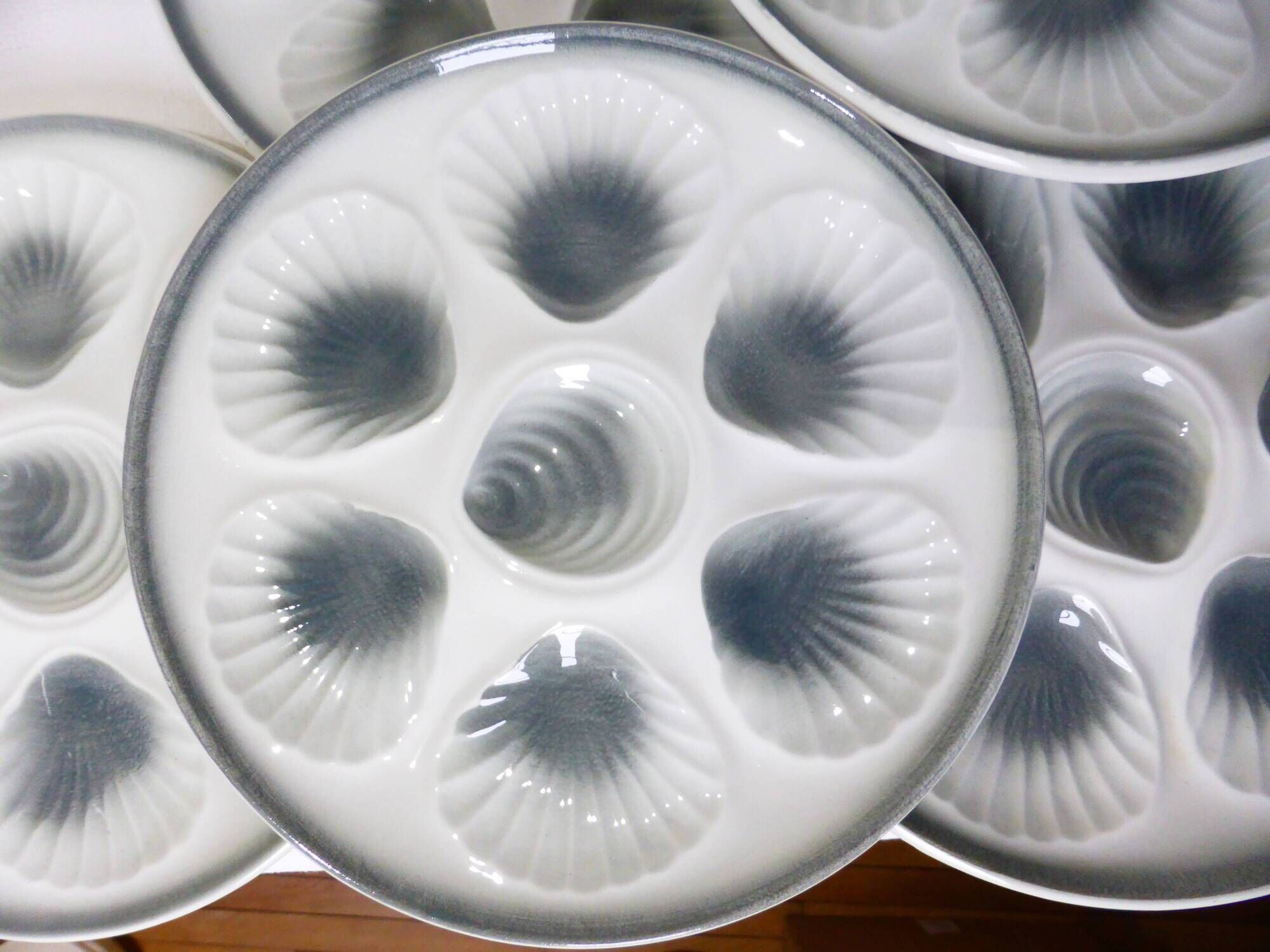 6 oyster plates Moulin des Loups and Orchies 210371