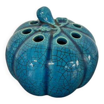 Ceramic pumpkin flower holder