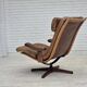 1960s, Scandinavian swivel armchair, brown furniture leather.