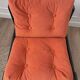 Fauteuil velours orange années 80