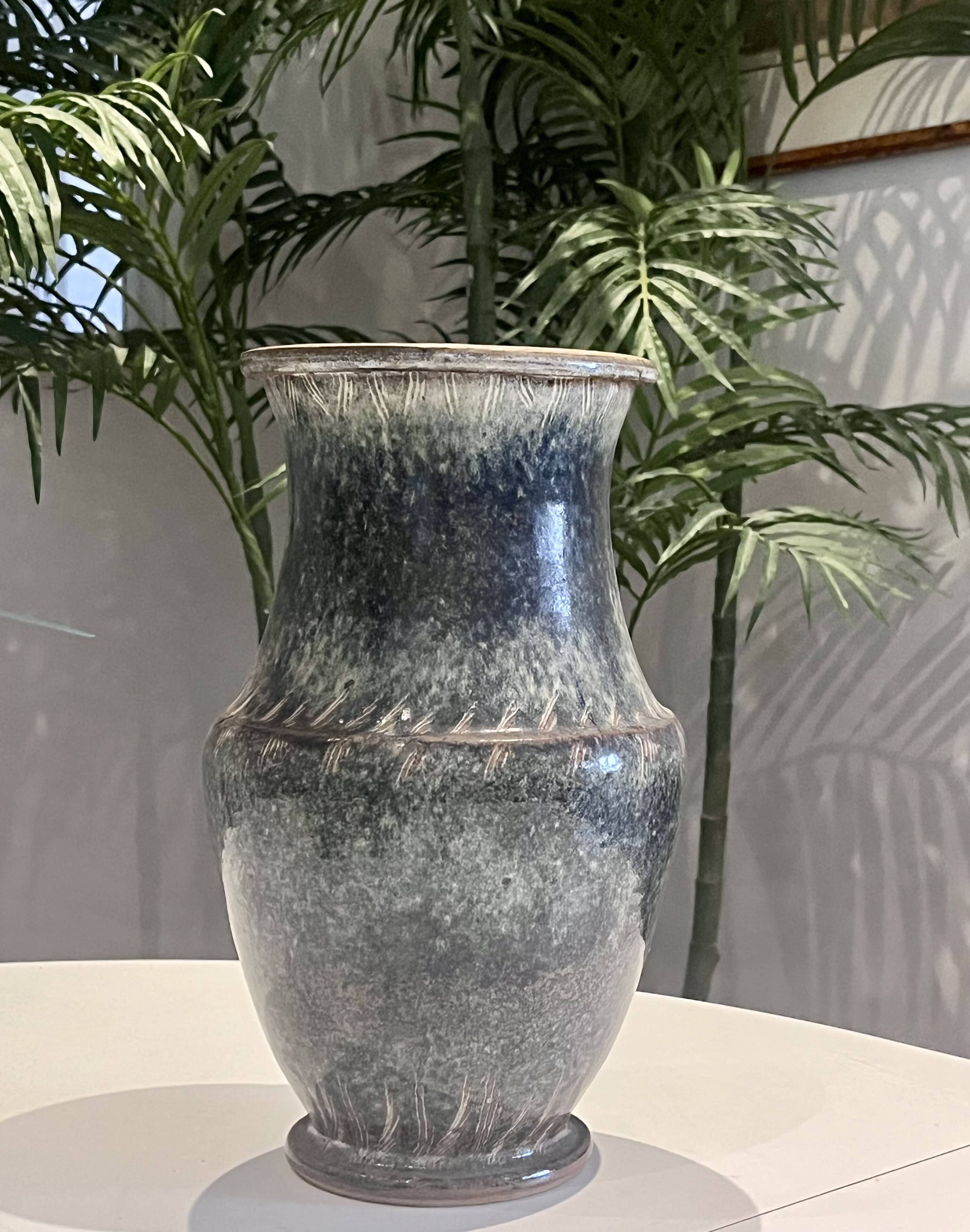Large ceramic vase - Signed Delmotte - 30 cm - Excellent condition