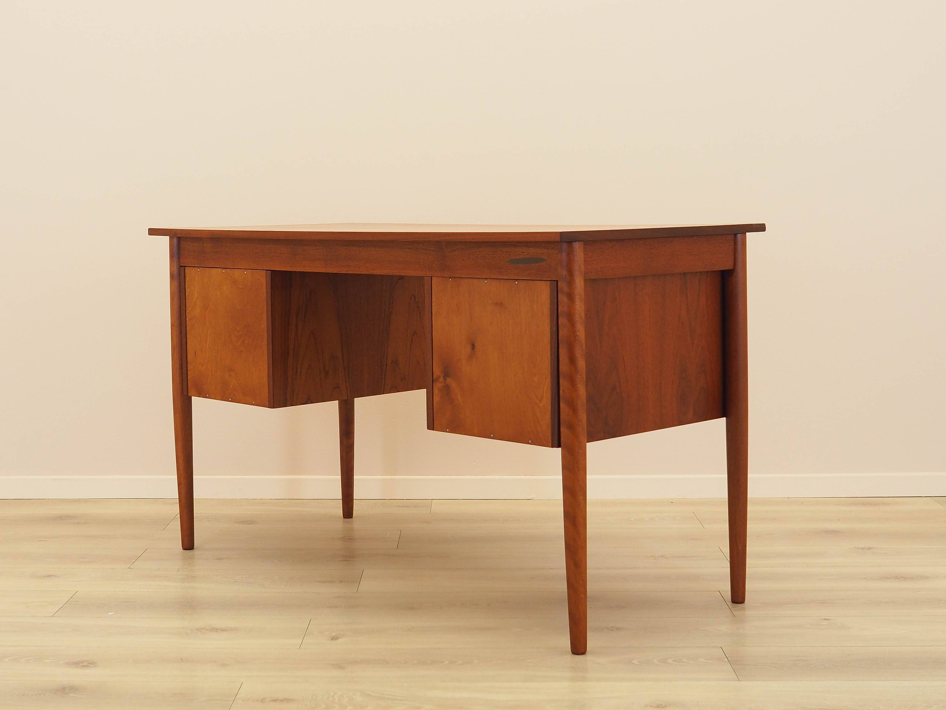 Bureau en teck avec tiroirs, Danemark, années 1970
