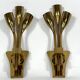 Lumi Milano, Mid-Century Modern pair of Italian brass sconces from 60s