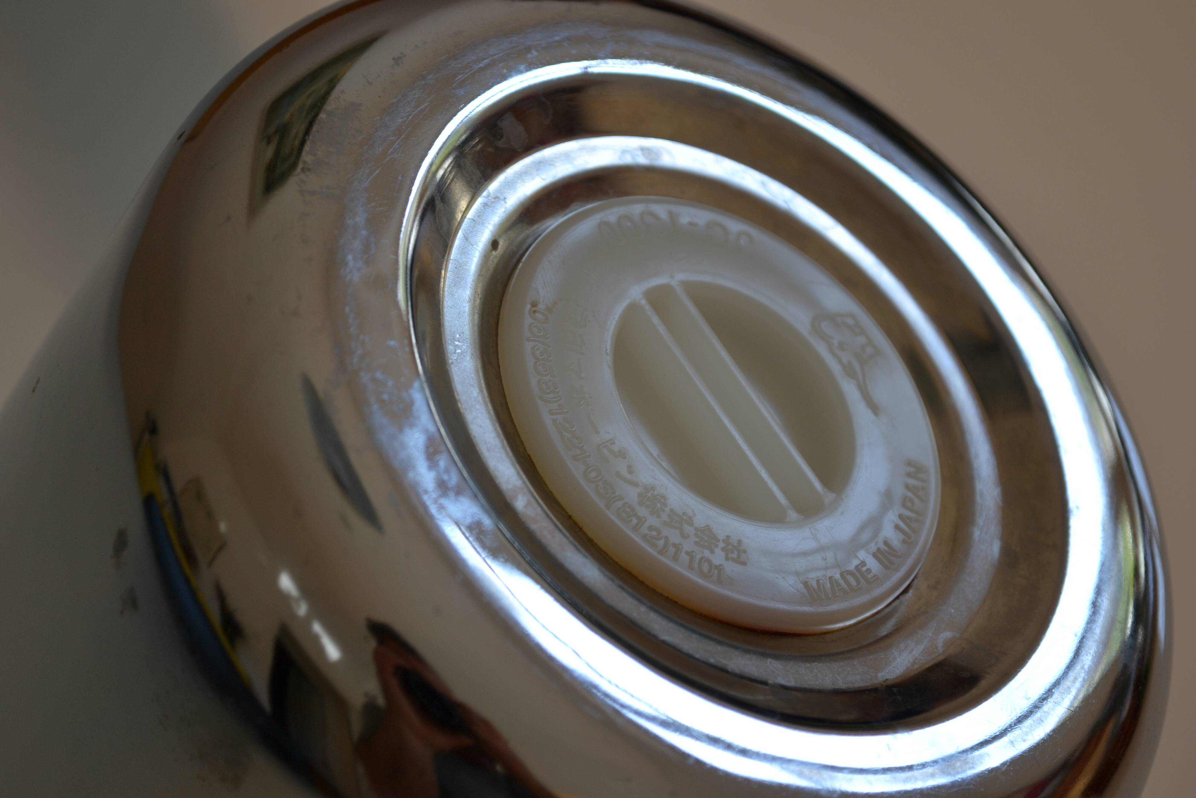 chrome metal ice bucket or elephant ice cubes made in Japan vintage 1970