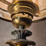 lamp, modernism, bronze, brass, metal, art nouveau 47x15 elec ok