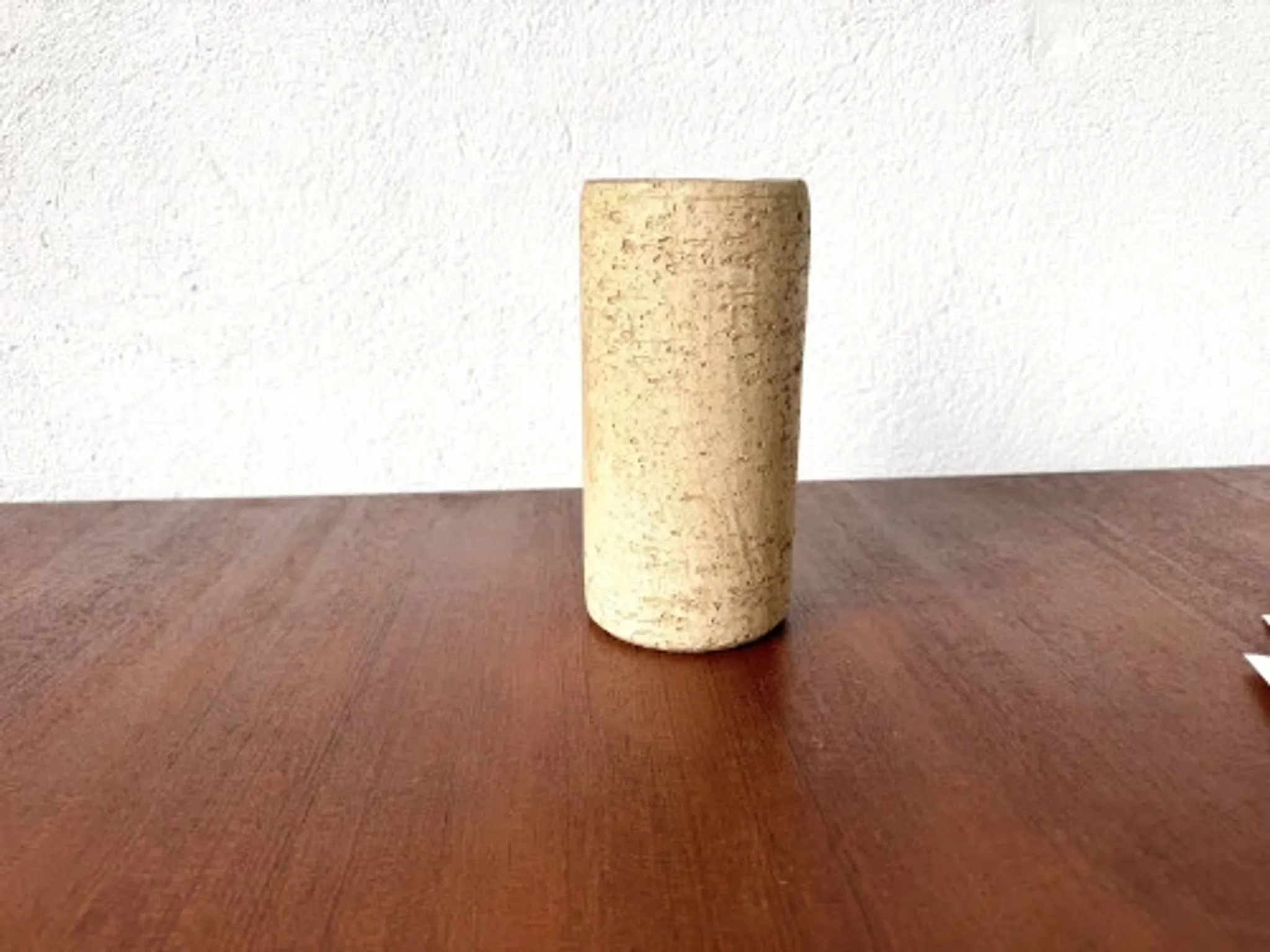 Cylindrical glazed stoneware vase, 1970s