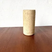 Cylindrical glazed stoneware vase, 1970s
