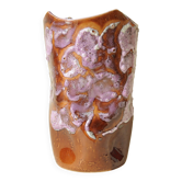 Fat Lava Ceramic Vase - Brown Purple - Organic Shape - 70s