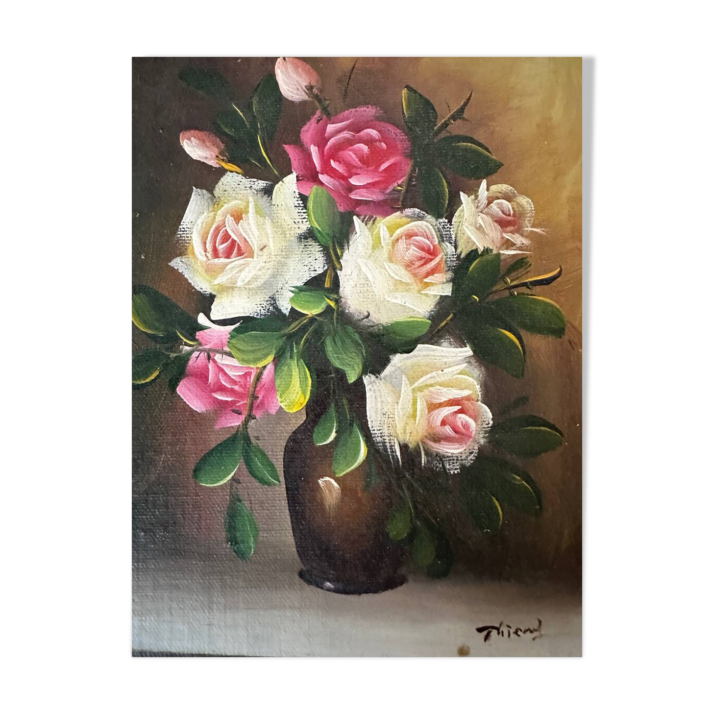 Still life - oil on wood