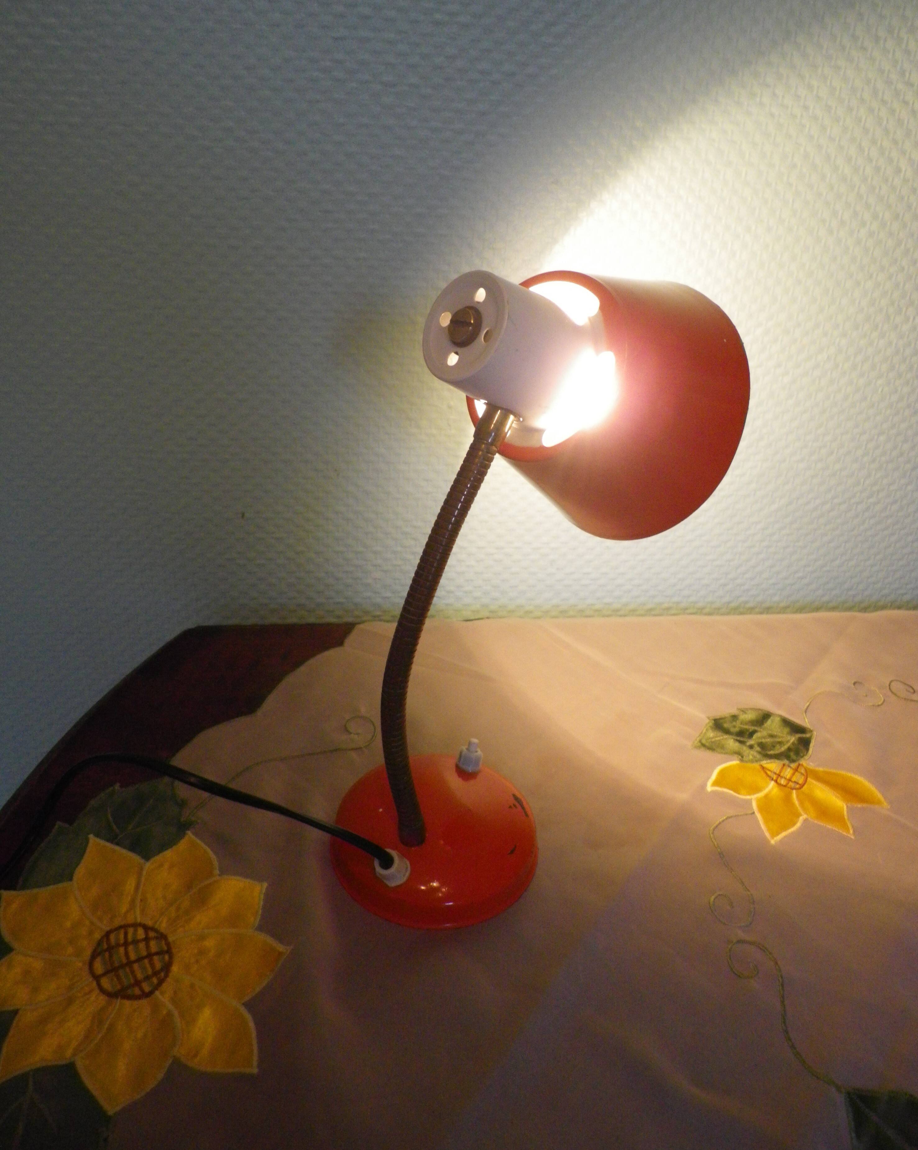 Table lamp, tiltable, metal, 70s