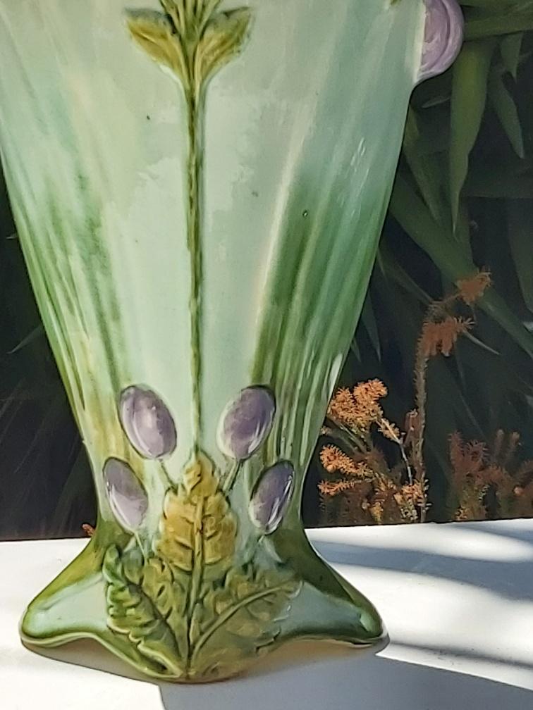 Vase barbotine céramique Art Nouveau