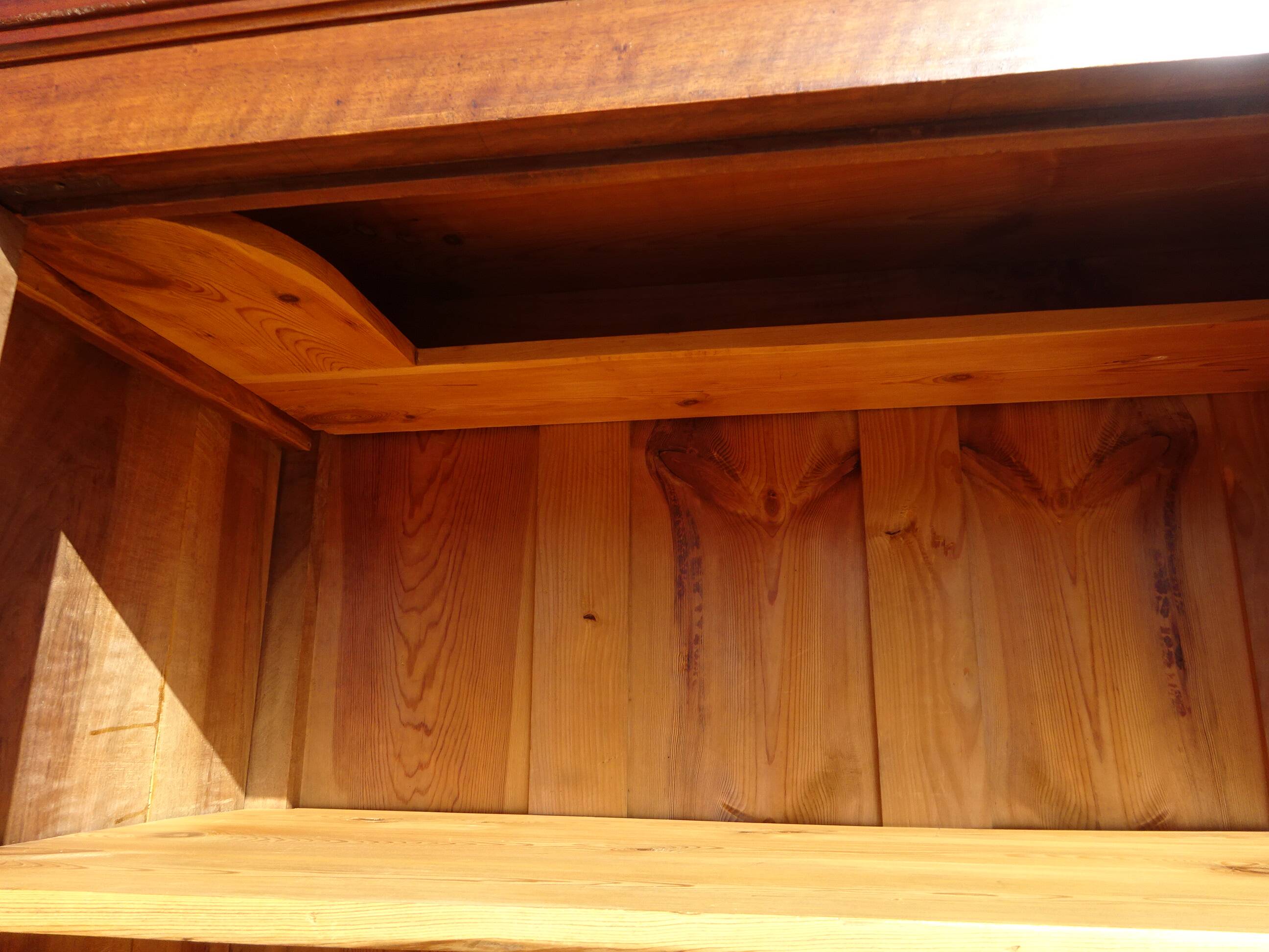Large Louis Philippe wardrobe in solid walnut