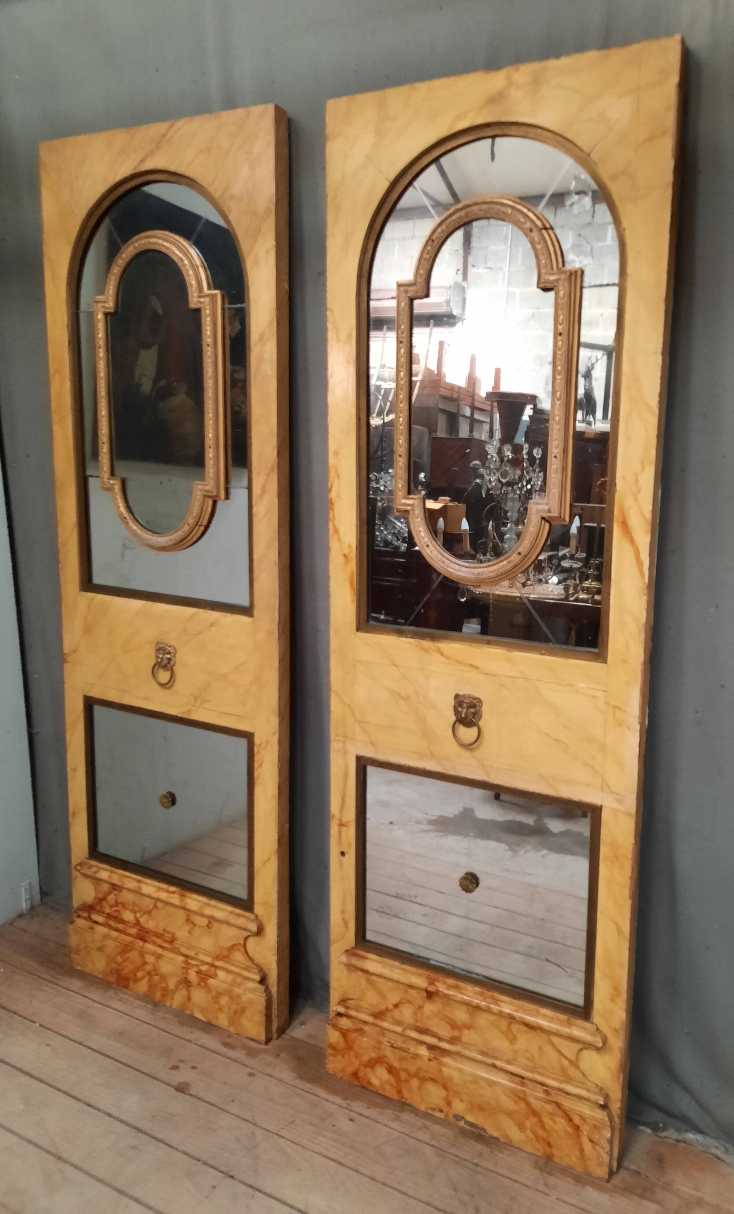 Pair of mirror panels