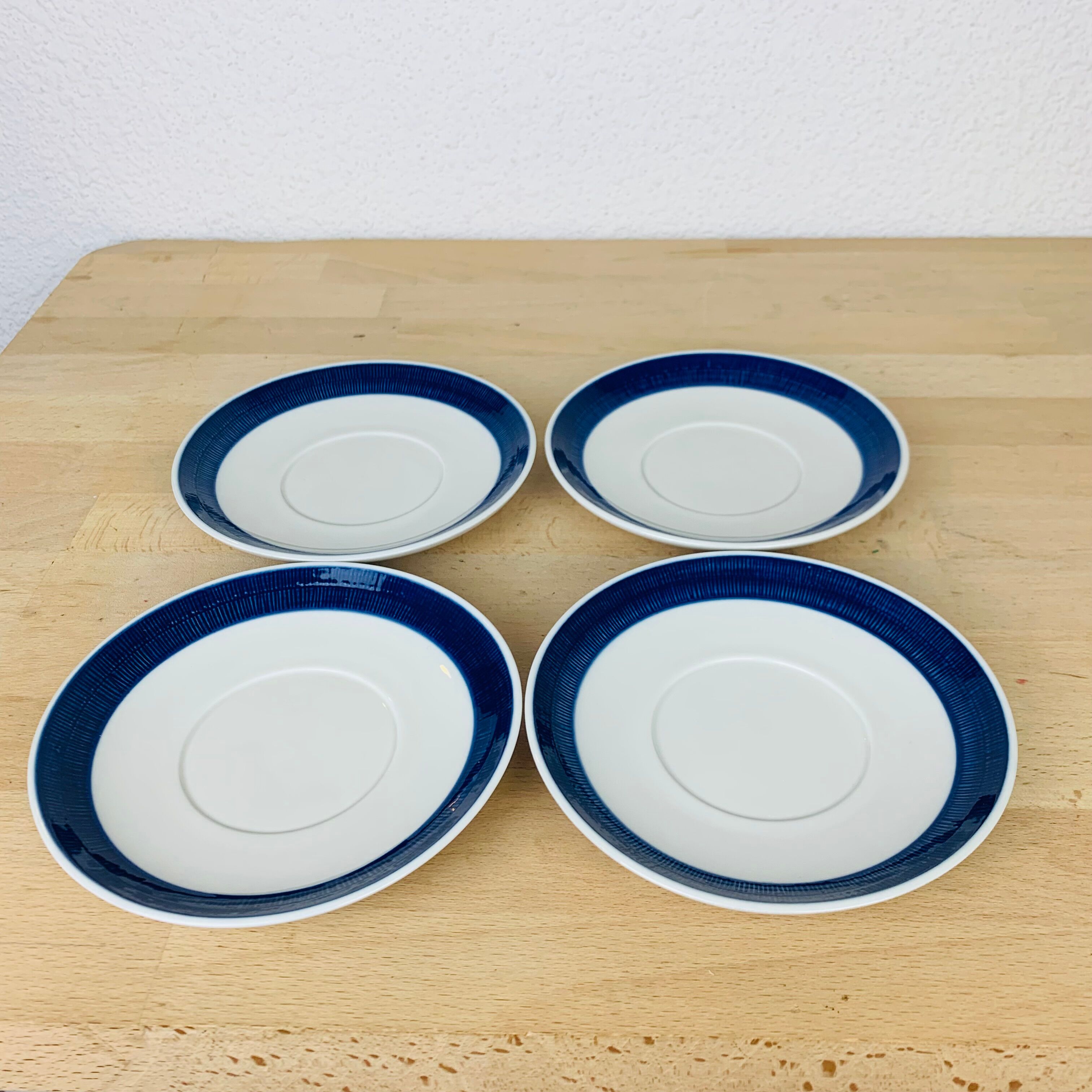 4 plates dessert ceramic tea Koka by Rörstrand Sweden, Scandinavian