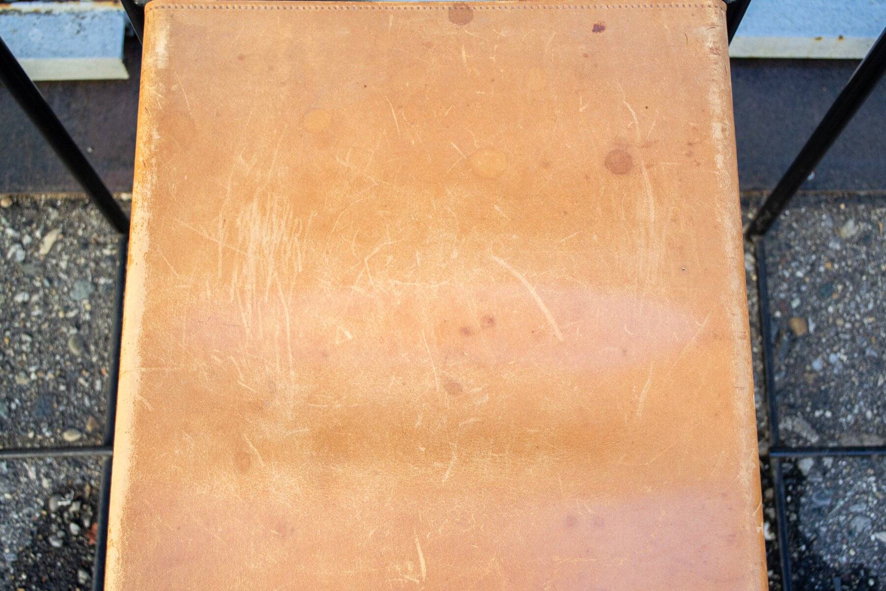 Spaghetti chairs with leather seats by Giandomenico Belotti for Alias, Italy, 1979, set of 6.