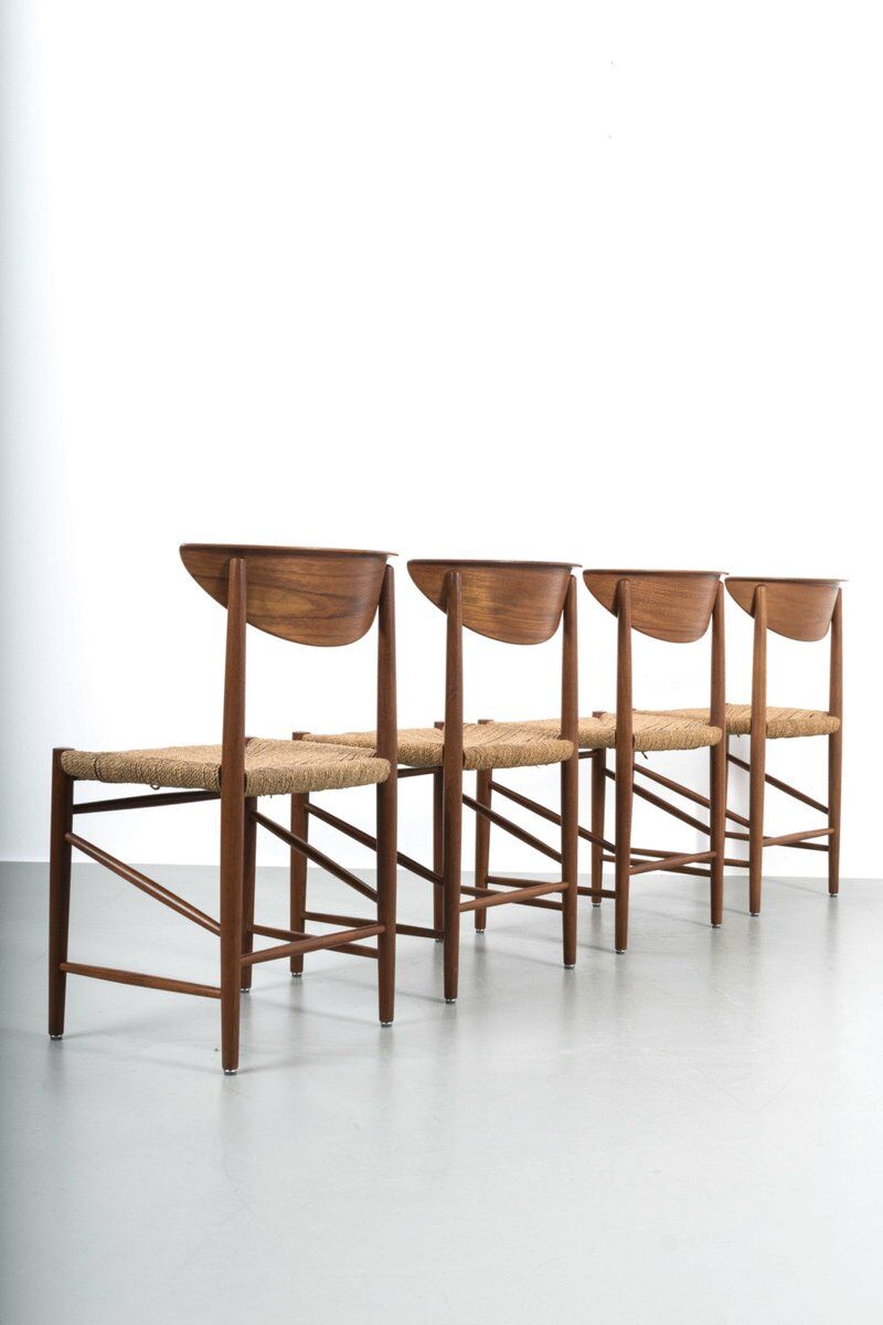 Chaises de salle à manger par Peter Hvidt, ensemble de 4