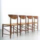 Chaises de salle à manger par Peter Hvidt, ensemble de 4