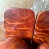Art Deco bookends in elm burl
