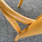 Curved wooden bar stool