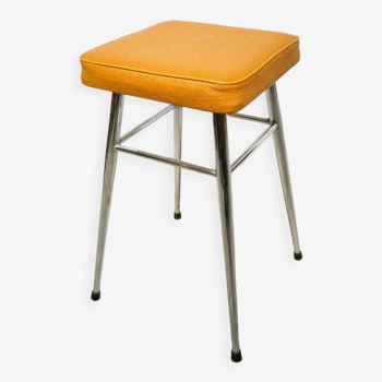 Tabouret vintage assise skaï