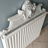 Old pediment in painted wood