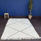 Moroccan berber carpet black and white