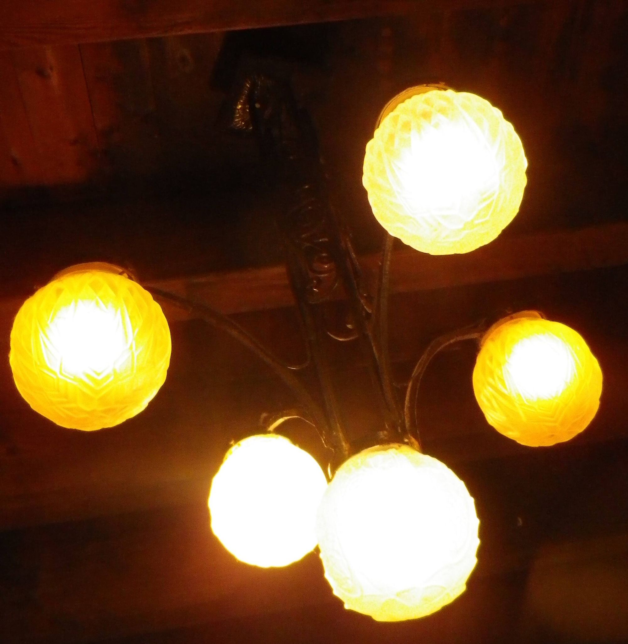 lustre art déco globe