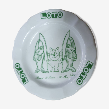 Advertising ashtray Lotto 80s