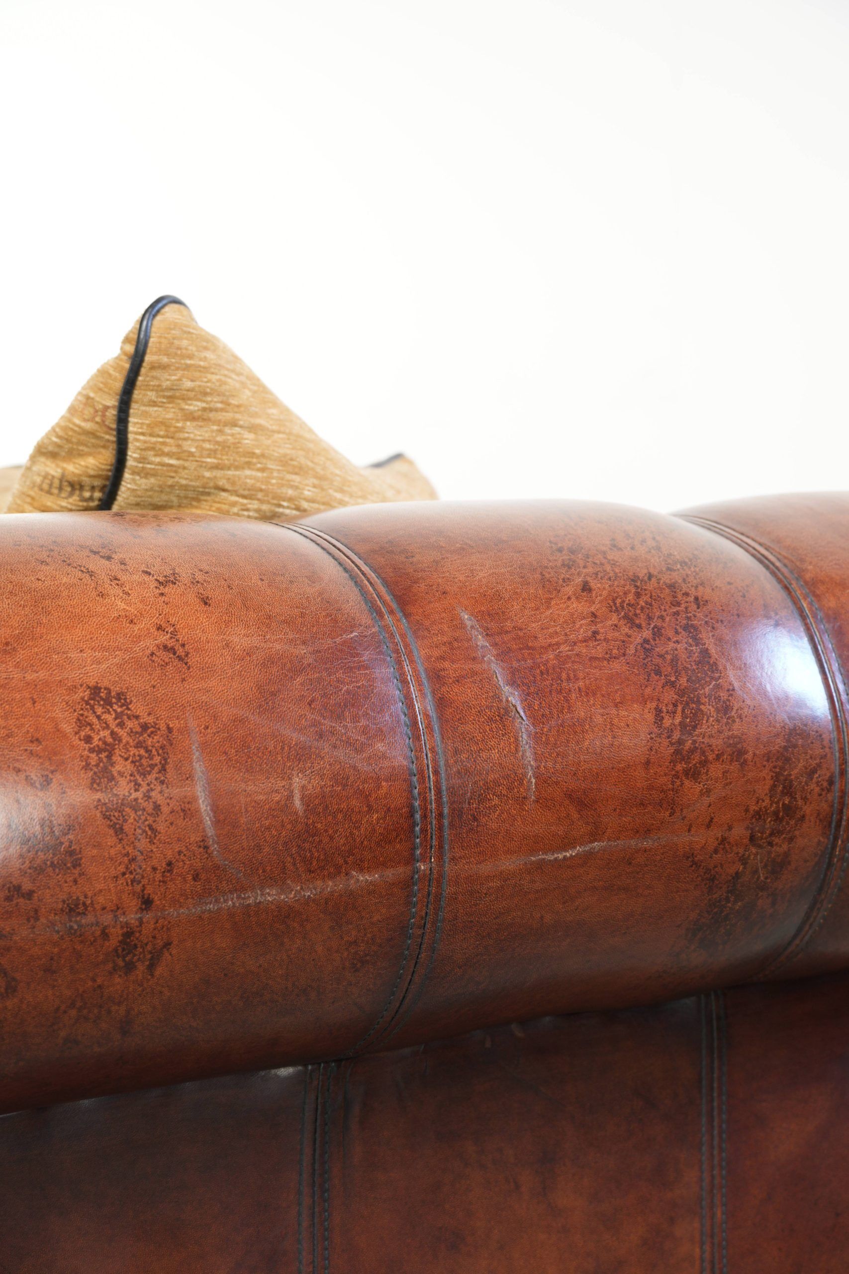 Sheepskin 3-seater sofa from the late 20th century with removable armrests