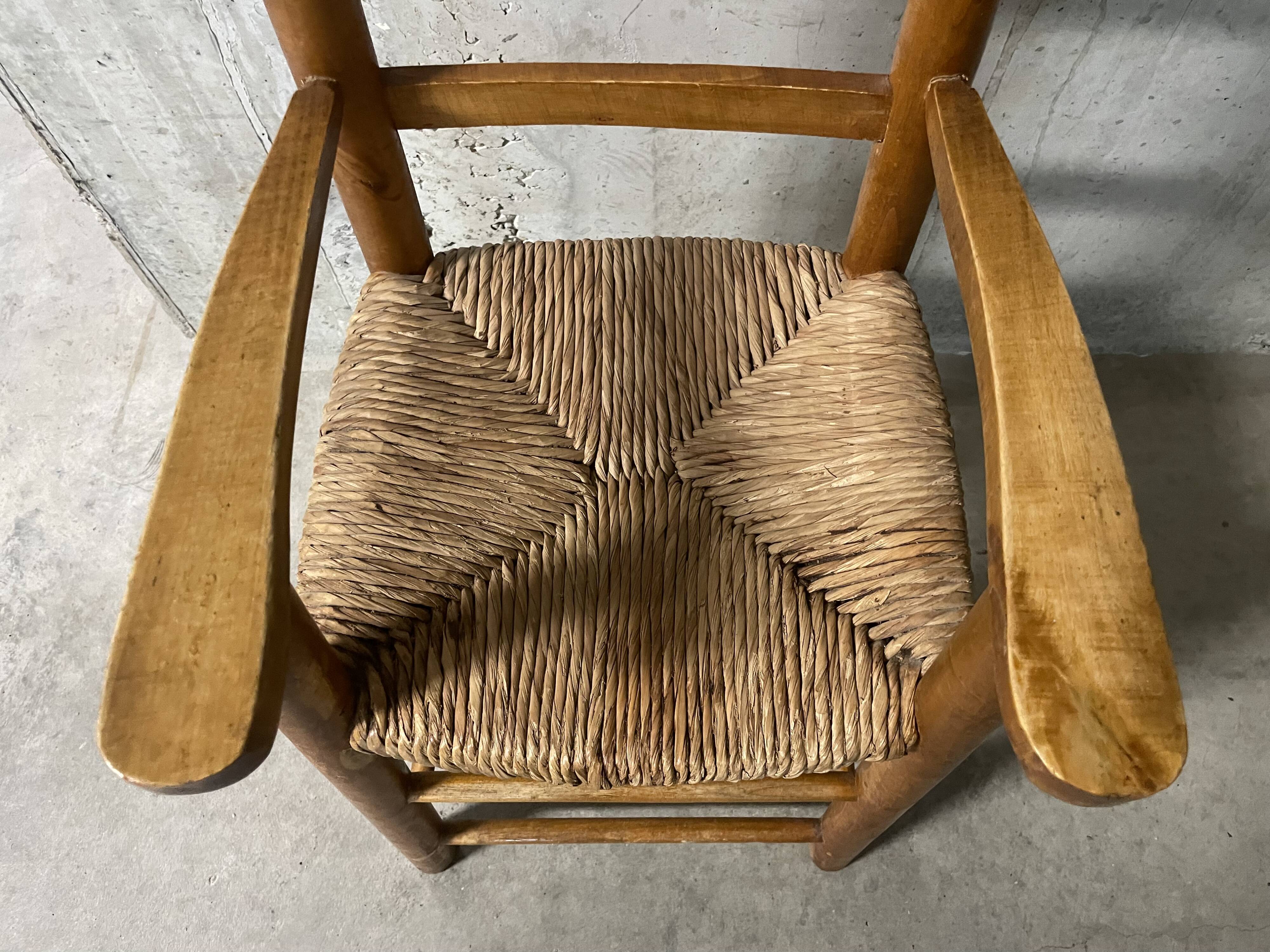 High straw chair for children