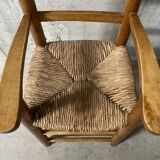 High straw chair for children