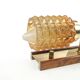 Postmodernist wall lamp, wood, brass, glass, Germany, 1970s