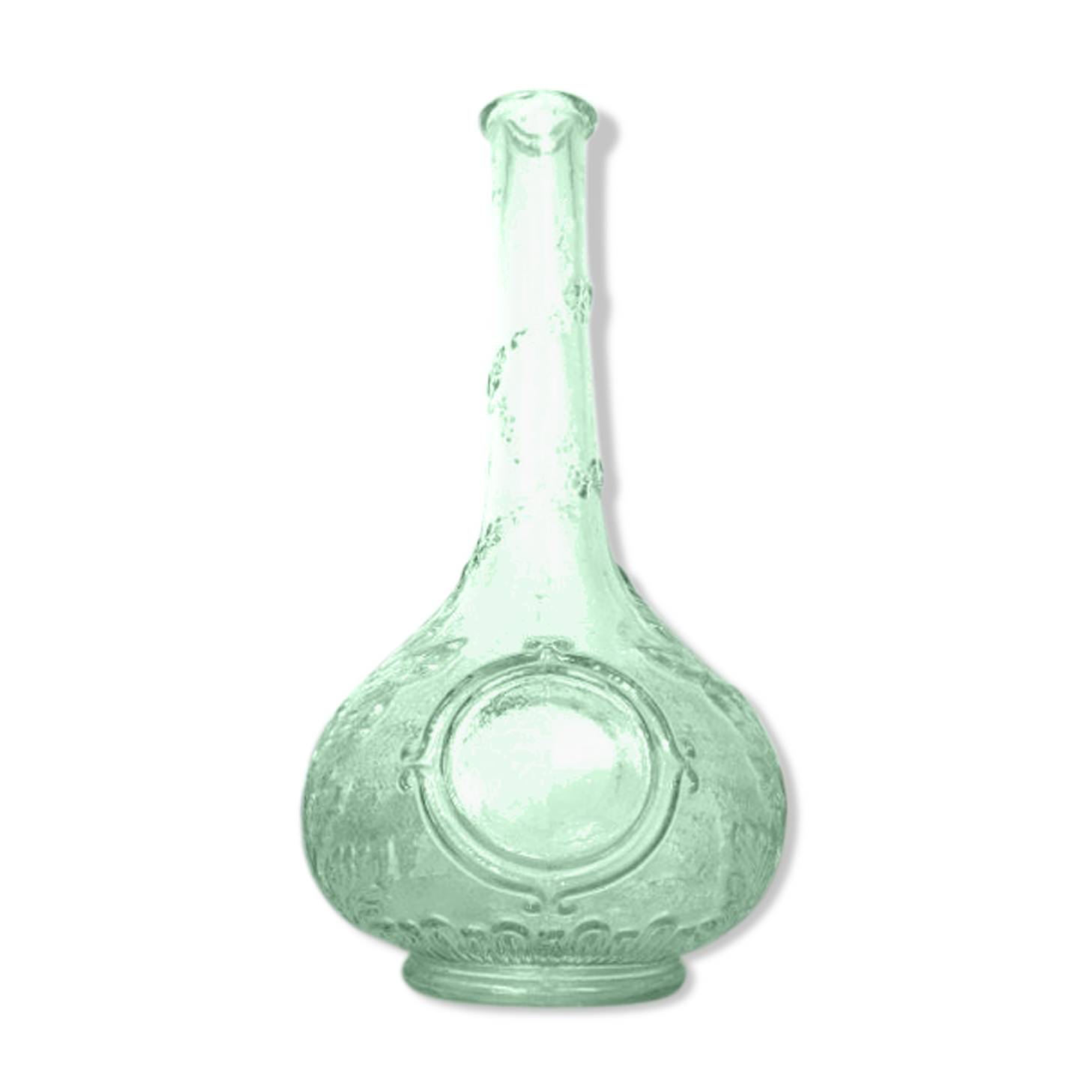 Transparent glass bottle, water decanter