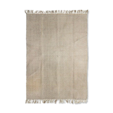 Beige jute and cotton rug 190 x 290 cm