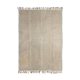 Beige jute and cotton rug 190 x 290 cm