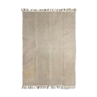 Beige jute and cotton rug 190 x 290 cm