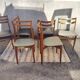 Set 6 chaises vintage scandinave dépareillées