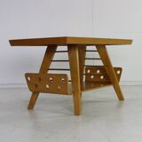 Table basse en bouleau de conception hollandaise par Wilhelm Lutjens pour Den Boer Gouda
