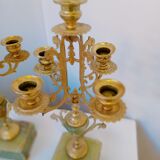 Deux bougeoires onyx
