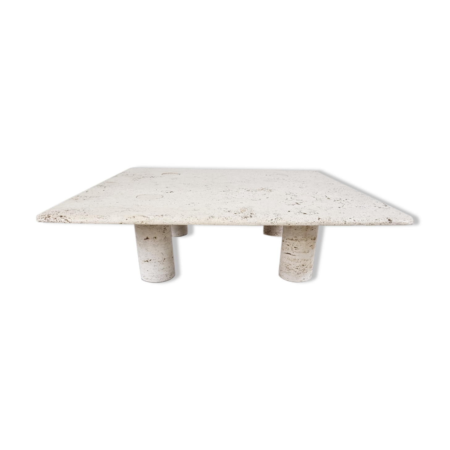Angelo Mangiarotti Travertine Coffee Table for Up&Up, Italy